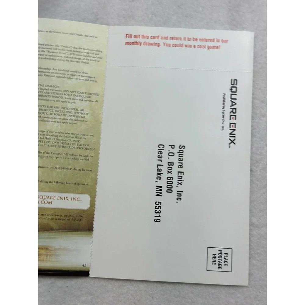 Final Fantasy XII Collector's Edition PS2 Steelbook CIB 2 Disc Manual Reg Card